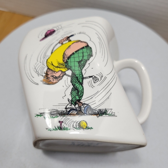 Vintage Funny Golf Mug “The Results of Over-Swing” - Picture 9 of 10